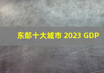 东部十大城市 2023 GDP